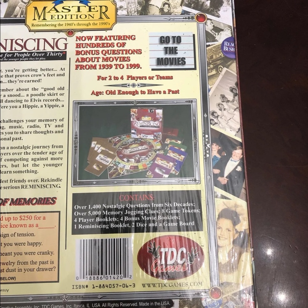 Reminiscing Board Game Adult Challenges fun - Picture 9 of 10